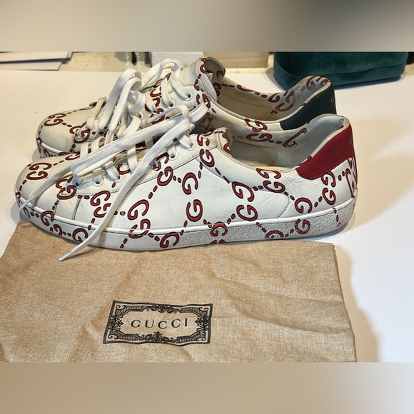 Gucci white ghost ace low sneakers 497094 - Picture 4 of 12